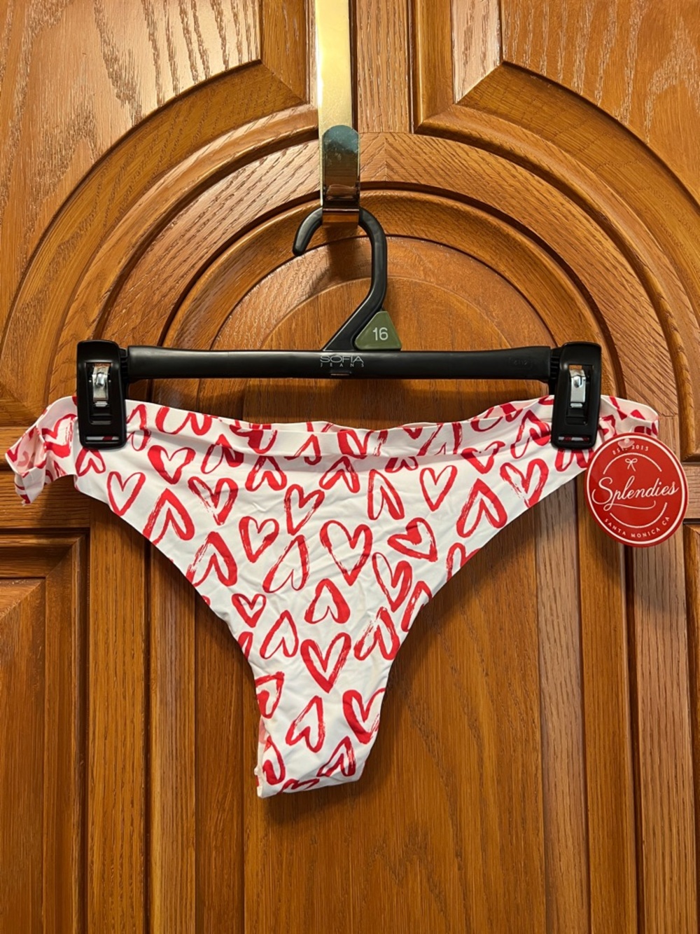 Red Heart Print Panties